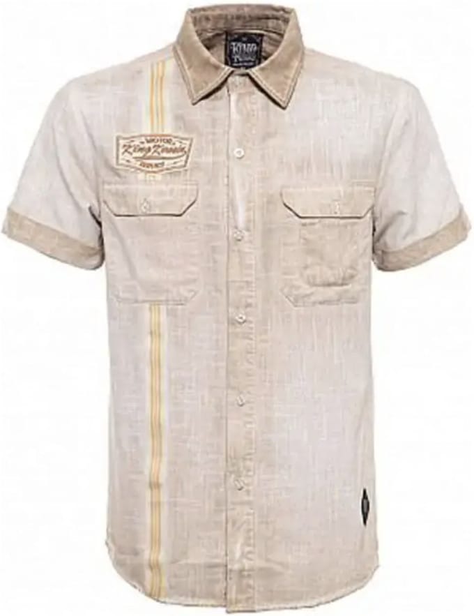 King Kerosin Motor Service Worker Shirt Beige - M