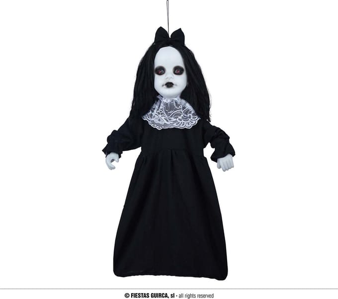 Halloween Ophang Decoratie  Pop 75 cm met lichtgevende ogen