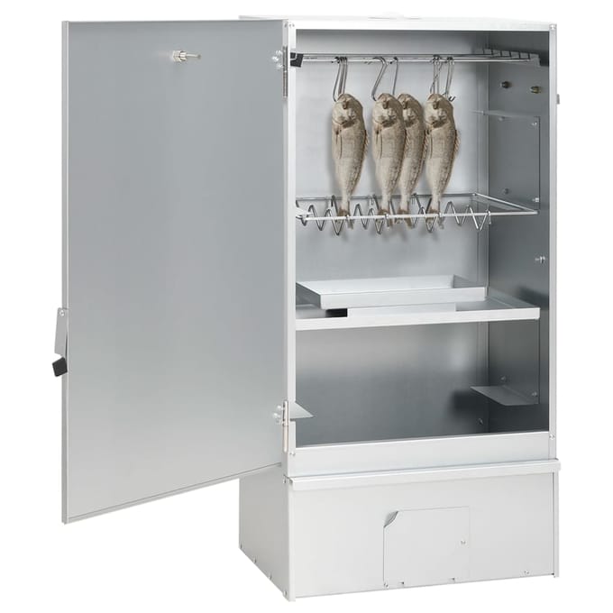 vidaXL - BBQ-rookoven - met - koude - rookgenerator - gegalvaniseerd - staal
