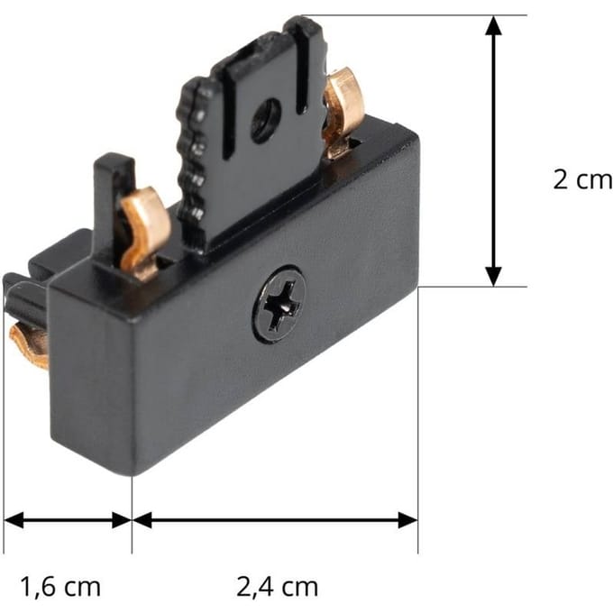Lindby Lumaro hoekconnector, zwart, kunststof