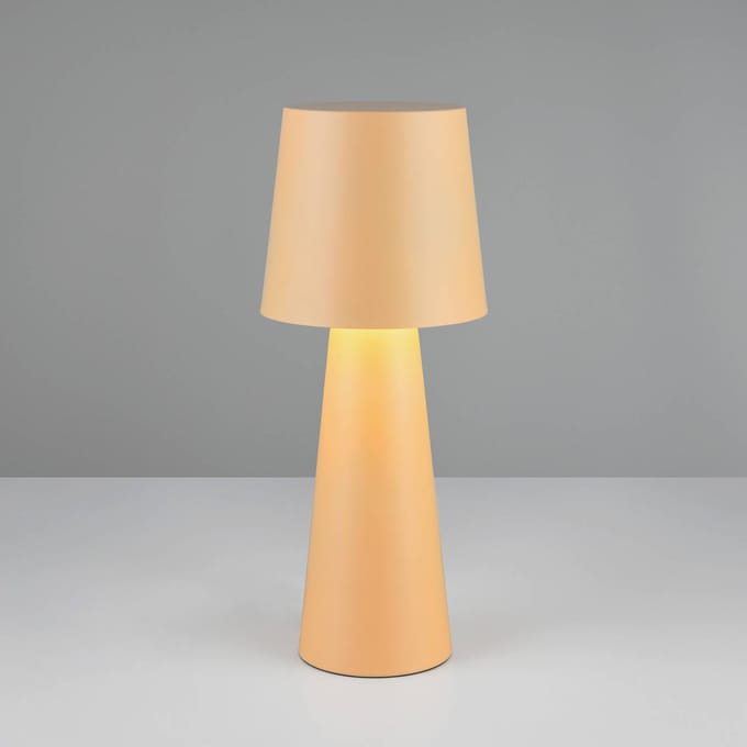 TRIO NUBIAN - Tafellamp - Beige - excl. 1x E27 7 W - Snoerschakelaar
