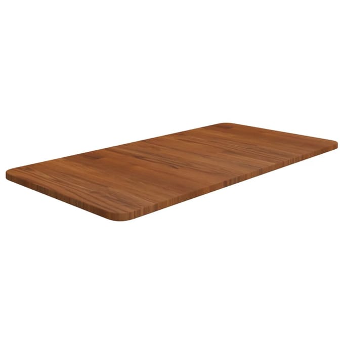 vidaXL - Wastafelblad - 80x40x1,5 - cm - behandeld - massief - hout - donkerbruin