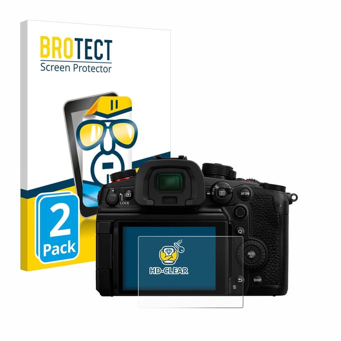 BROTECT - Screenprotector voor Panasonic Lumix DC-GH7 - Folie Beschermfolie transparant 2 Stuks