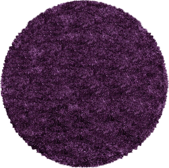 Flycarpets Luna Vloerkleed Rond - Paars - Hoogpolig - 200 cm