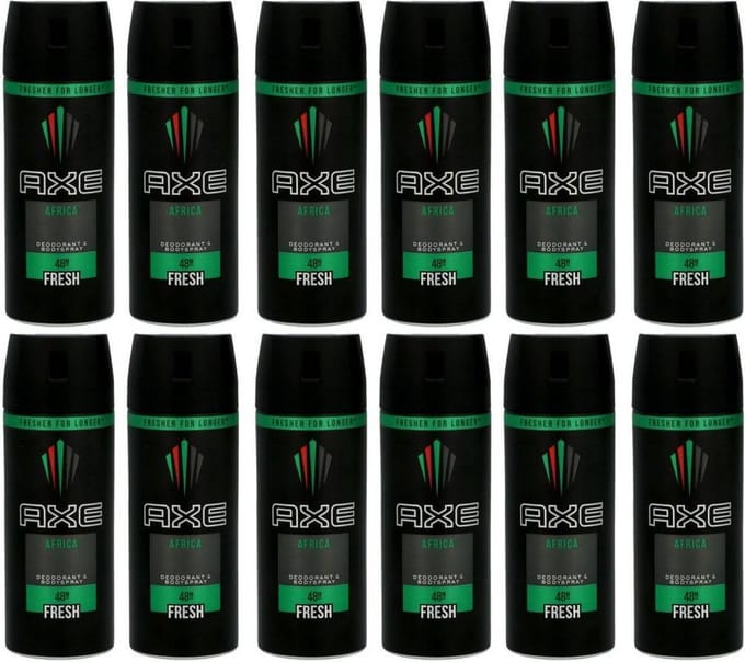 AXE Deodorant / Bodyspray Africa - 12x 150 ml - Voordeelverpakking