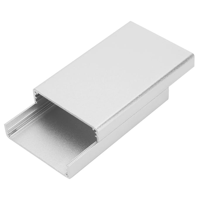 Boîtier en Aluminium Coque d'Instrument PCB Boîte de Refroidissement Électronique Argent 20*50*80mm
