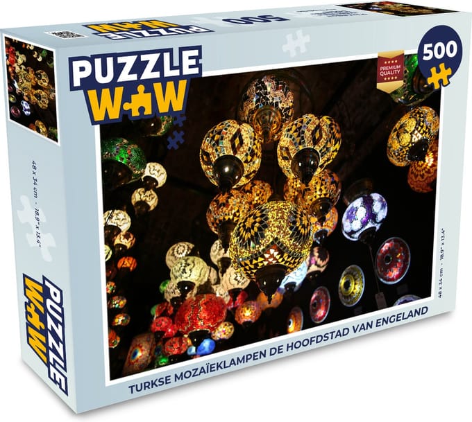 Puzzel Turkse Mozaïeklampen de hoofdstad van Engeland - Legpuzzel - Puzzel 500 stukjes