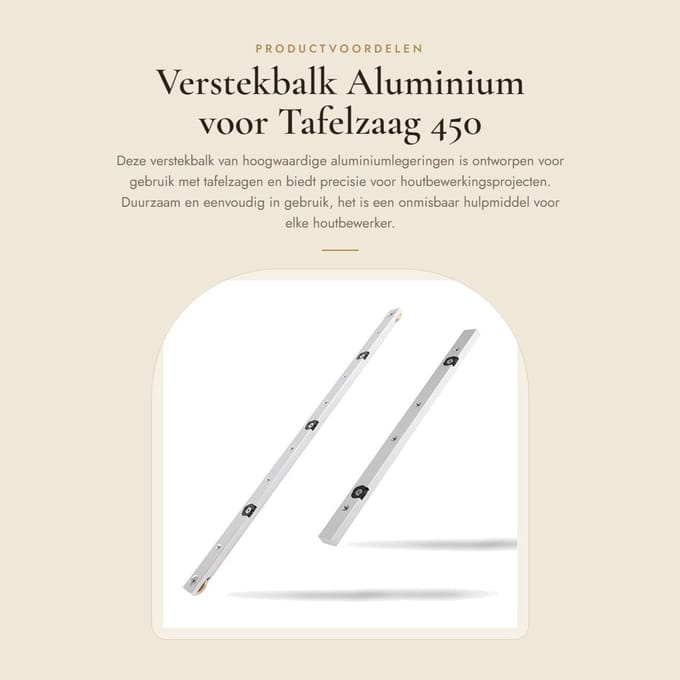 Dailygoods - Verstekbalk Aluminium voor Tafelzaag 450 mm