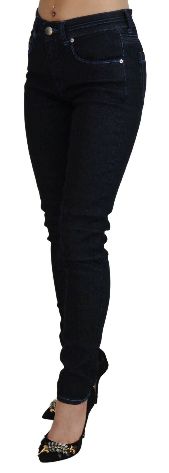 Skinny Donker Gewassen Jeans