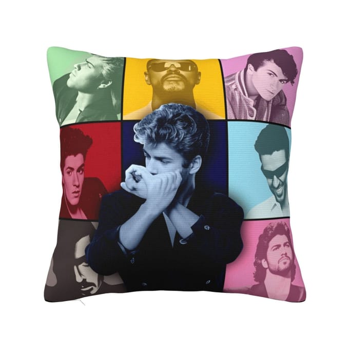 Kussensloop George Michael Muziek Aangepaste Kussensloop Moderne Kussensloop Voor Woonkamer Stoel Kussenslopen 40x40cm