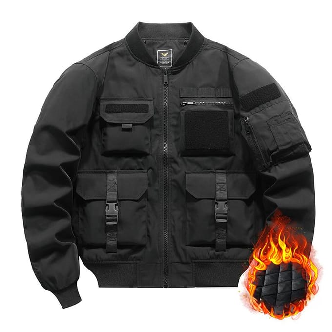Bomberjack Heren Baseballuniform Multi-zak Werkjas Functionele Jas Drievoudig Bewezen Aanvalstop 4XL beige