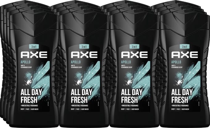 AXE 3in1 Douchegel Apollo - JUMBOPAK - 12 x 250 ml