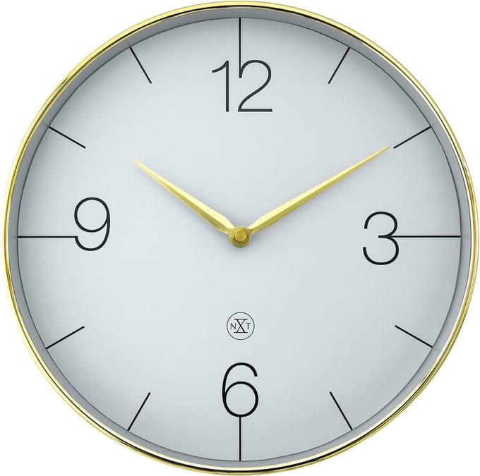 nXt Finesse – Wandklok – 30,5 cm - Goud/Groen – Stil