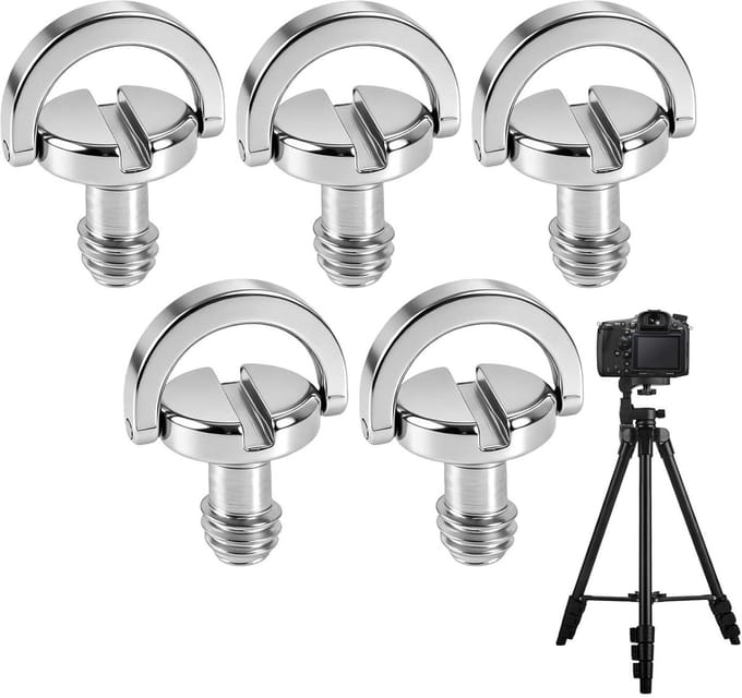 Camera Schroeven - Statief Adapter - Apparatuur Bevestigen - Roestvrij Staal - 5 Stuks - Zilver