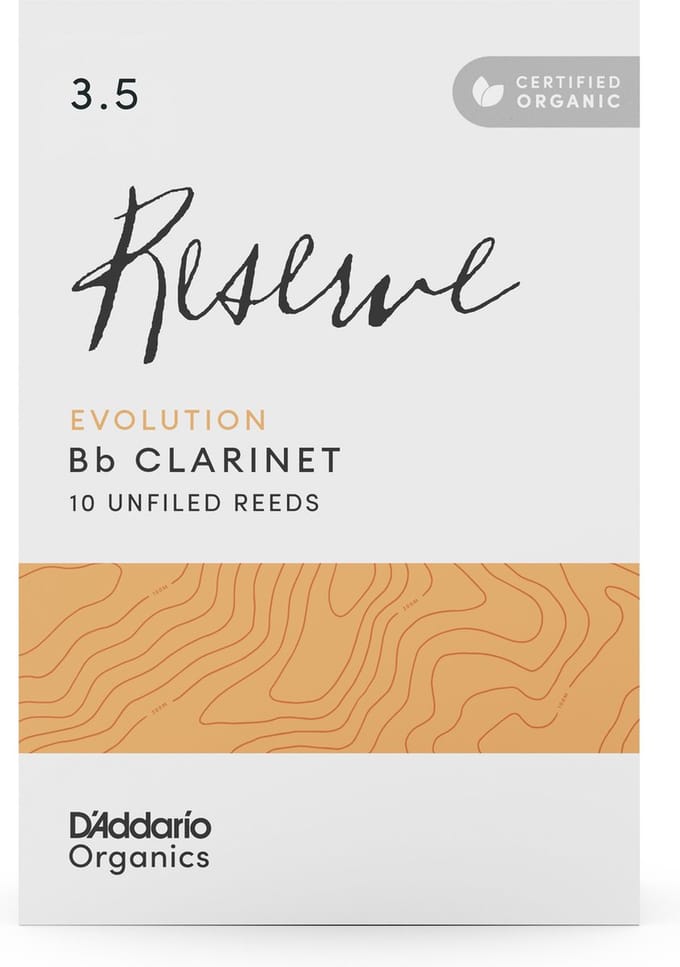 D'Addario Woodwinds Organic Reserve Classic Bb Clarinet Reeds 3.5 | 10 stuks