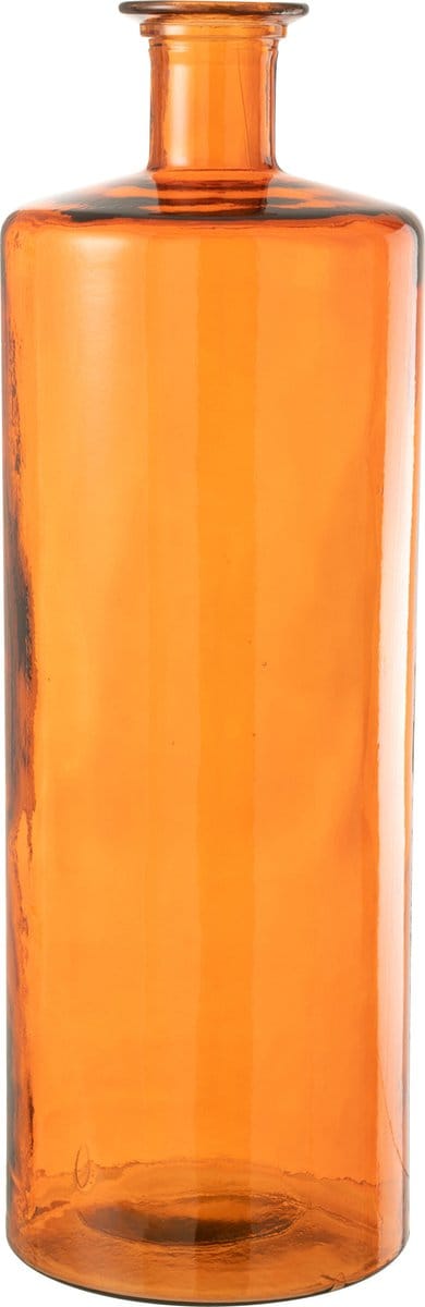 J-Line vaas Wijd - oranje - H74 cm - 100% gerecycled glas