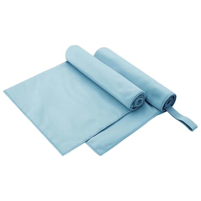 vidaXL - Sporthanddoeken - 2 - st - Blauw - 100 - x - 50 - cm - Polyester - en - polyamide