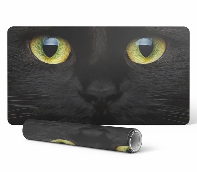 Antislip gamingmuismat met kattenogenprint (100x50 cm)