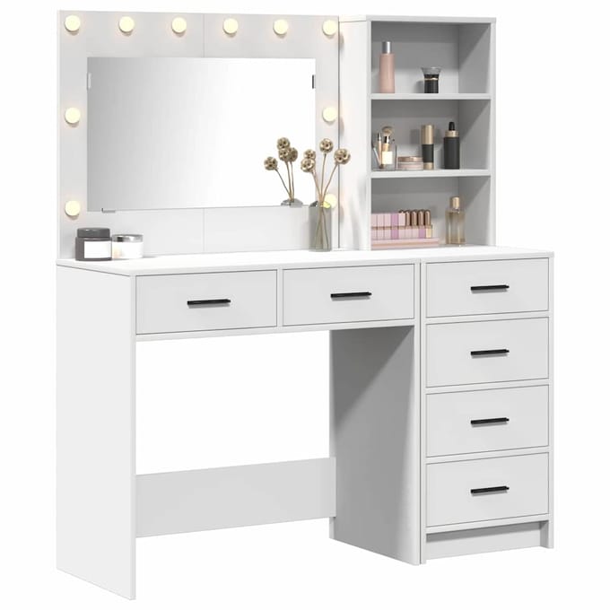 vidaXL - Kaptafel - 2 - st - Wit - 78.5 - x - 41 - x - 135 - cm - Bewerkt - hout