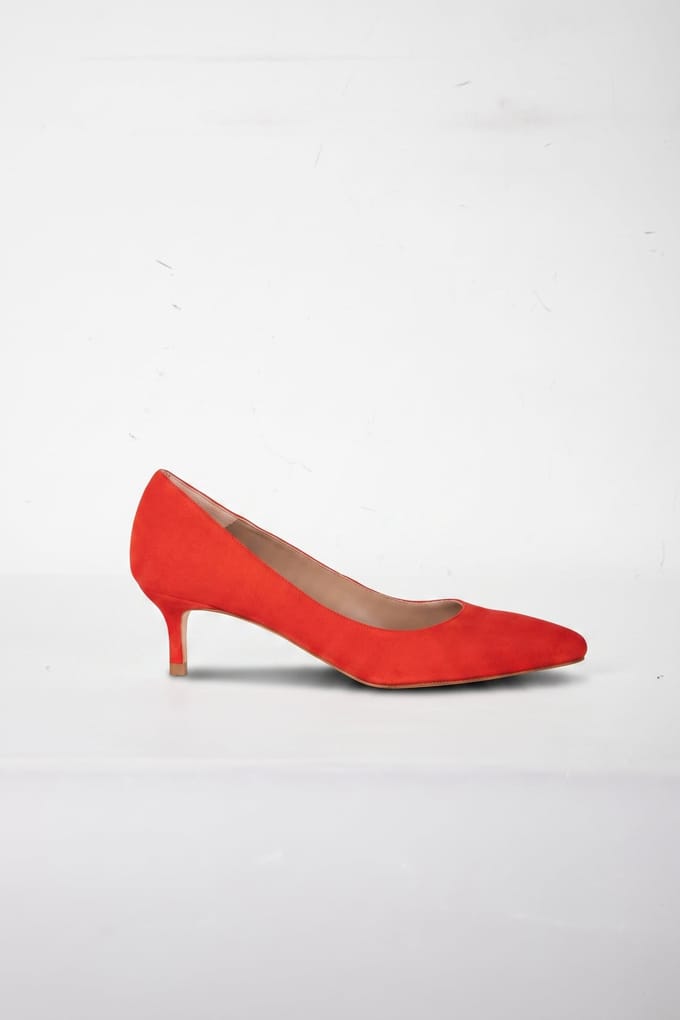 LK Bennett Audrey Kitten Heel Aurora Red Taglia: 36 | Tacchi Alti Outlet | Donna | Rosso