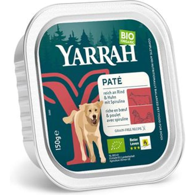 Yarrah Bio Alu Pate Graanvrij 150 g - Hondenvoer - Kip&Zeewier