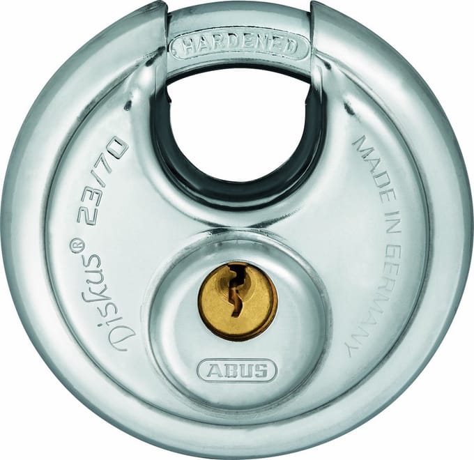 ABUS Discus 23/70 B Hangslot - Roestvrij Staal, Weerbestendig