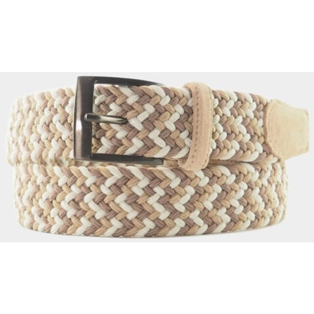 6Road Riem Beige Ceintuur vlecht stretch suede 395050/6062
