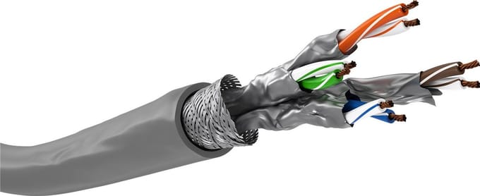 Pro CAT 6a Netwerk cable S/FTP (PiMF) Grijs 100 m - Grijs - 100m