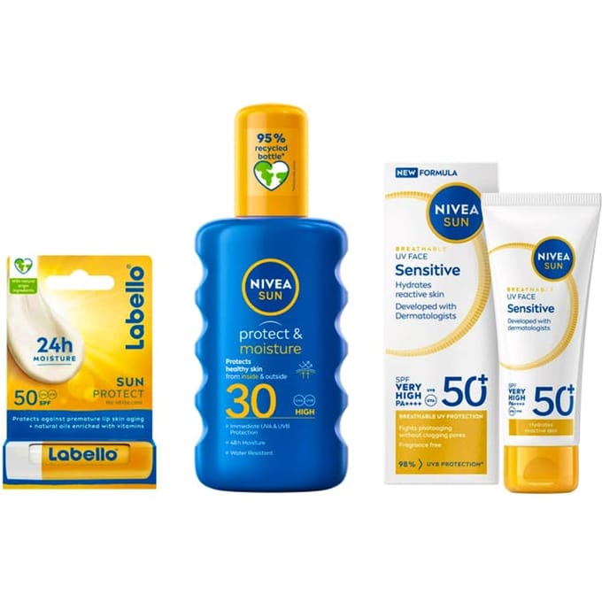 NIVEA Beach Ready SPF Kit 5.5 ml + 200 ml + 50 ml