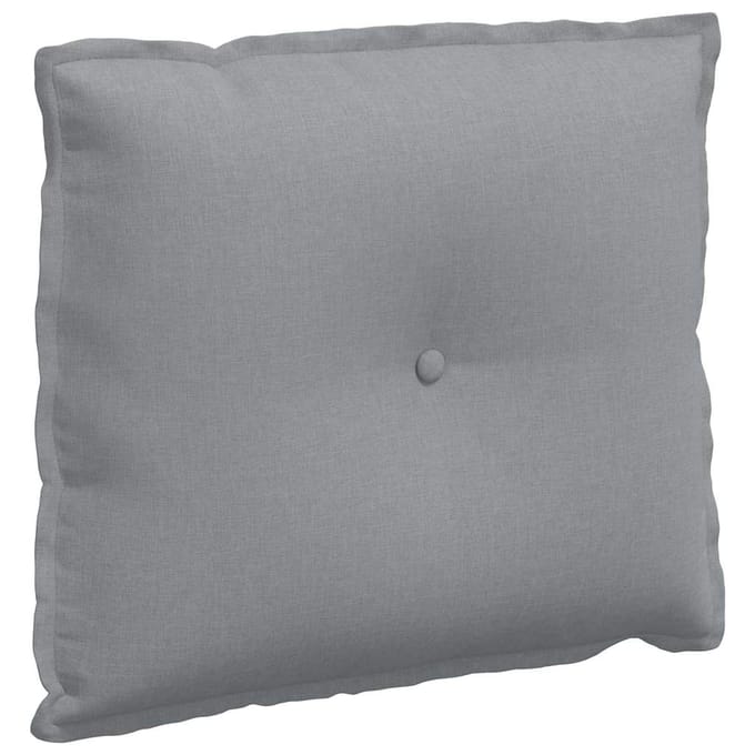 vidaXL - Rugkussen - Lichtgrijs - 60 - x - 50 - x - 19 - cm - Stof