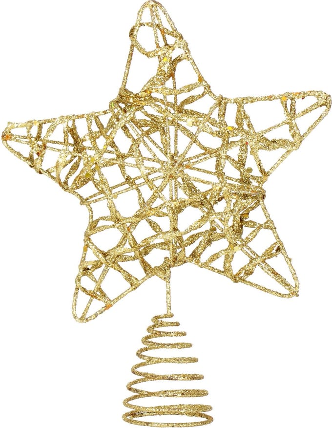 Springos Piek - Kerstboomhanger - Glitters - Goud - Kerstboom