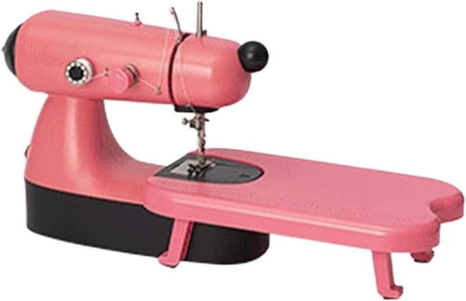 Naaimachine - Mini machine - Kleine projecten - Dubbele draad - 25 cm breed - Roze