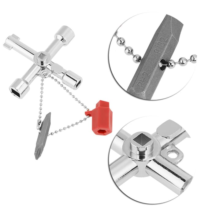 10 stuks Multifunctionele Universele Bedieningskast Kruissleutels Handgereedschap blue