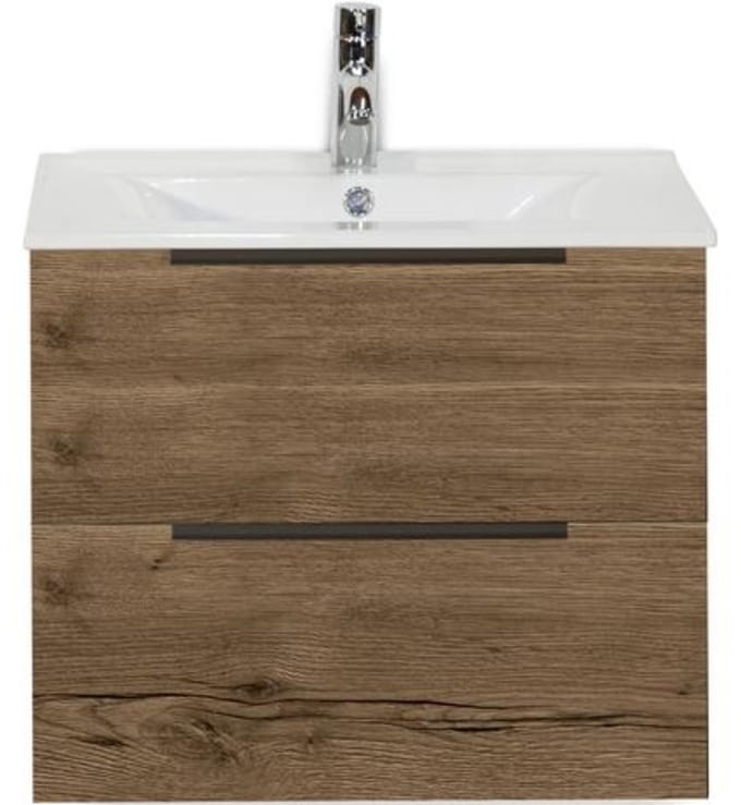 Seville Badmeubelset 60 cm - Tabacco Edge Greep - Wastafel Enjoy