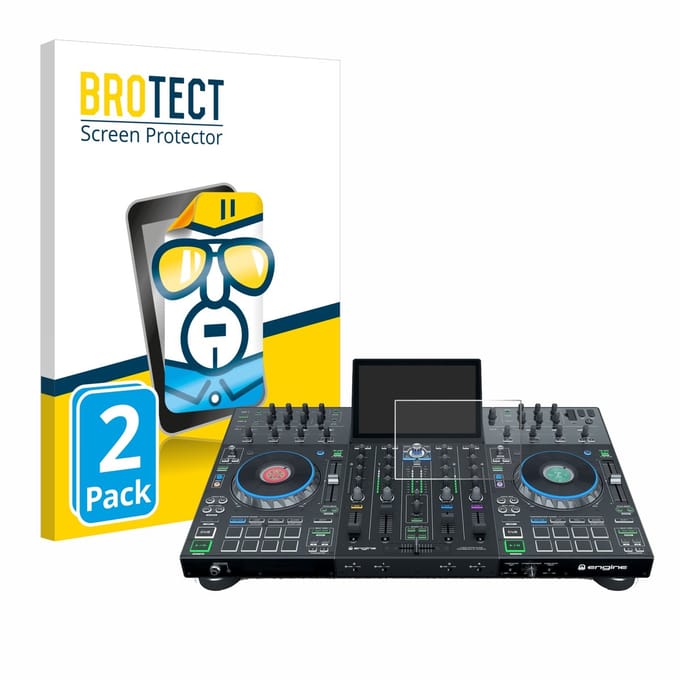BROTECT - Screenprotector voor Denon DJ Prime 4/ 4+ - Folie Beschermfolie transparant 2 Stuks