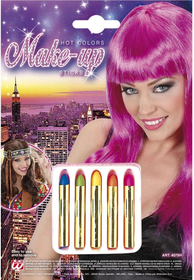 Widmann -5 Hot Colours Sticks Set - multicolor - Carnavalskleding - Verkleedkleding