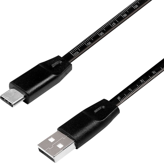 USB-kabel 1 meter USB 2.0 USB A USB C Zwart