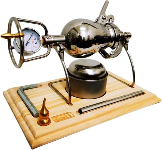 Hand Popcorn Machine - Popcorn Maker - Familie Feest - Traditionele Chinese Stijl - 230ml Capaciteit - Zilver