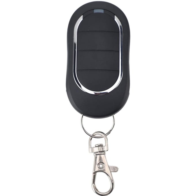 Télécommande Porte-clés 433.92mhz Portée 164ft Multifonctionnel Batterie bouton 3V intégrée Porte de garage black