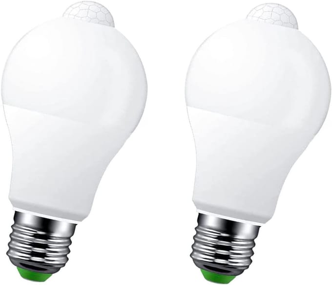 LED Lampen - Bewegingssensor Lamp - Automatische Verlichting - Energiebesparend Koudwit - 2 Stuks - Wit