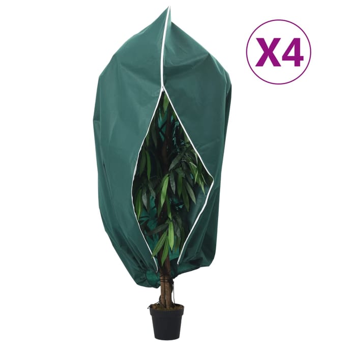 vidaXL - Plantenhoezen - met - ritssluiting - 4 - st - 70 - g/m² - 1,2x1,8 - m