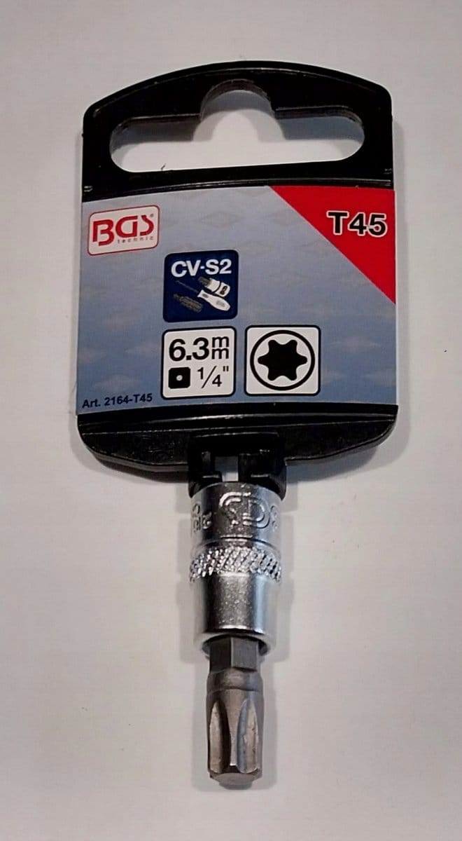 BGS Torx Bit 1/4" 6,3 mm T45 x 38 mm Chroom-Vanadium