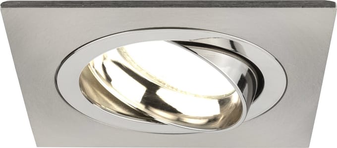 Ledvion - 1X LED Inbouwspot Sevilla - Dimbaar - 3W - 2700K - Ø92 mm - RVS