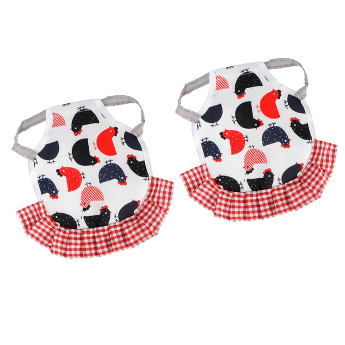 2 stuks Kippenzadel Kip Schort Vleugelveer Beschermer Elastische Bescherming Huisdier Pluimvee Benodigdheden Type B black