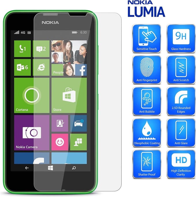 Screenprotector Glas - Tempered Glass Screen Protector Geschikt voor: Nokia 3 2017 Microsoft - 2x