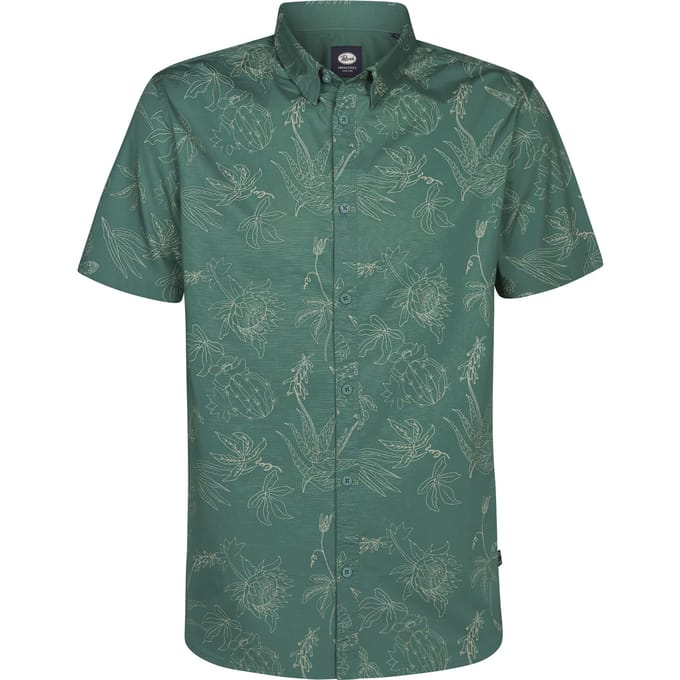 Petrol Industries - Heren All-over print overhemd Scout - Groen