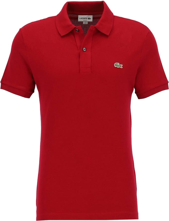 Lacoste Heren Poloshirt - Bordeaux - Maat XL
