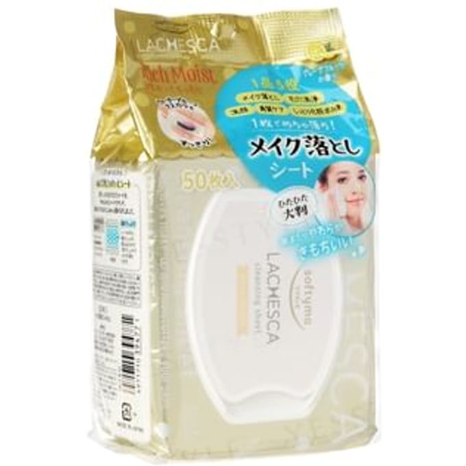 Kose - Softymo Lachesca Cleansing Sheet Rich Moist 50 pcs