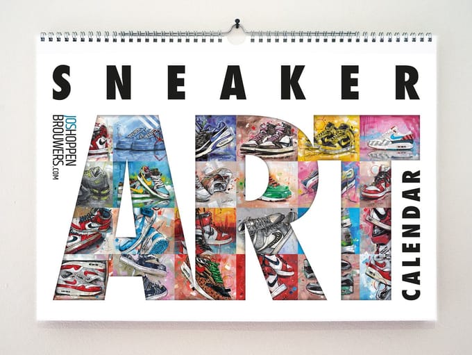Sneaker kunst kalender 29,7x21 cm (A4)