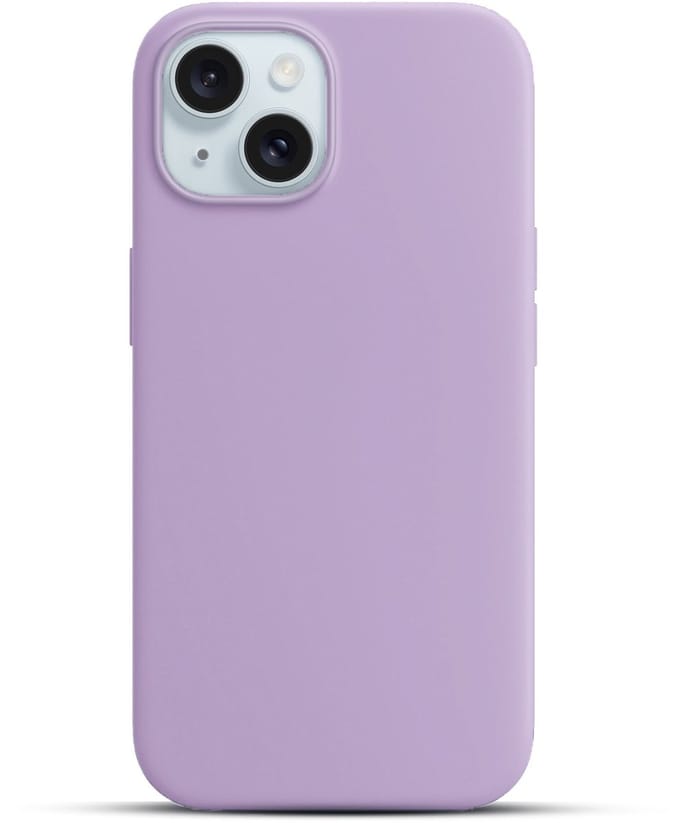 Solidenz Lila Siliconen Case geschikt voor iPhone 15 hoesje compatibel met MagSafe - Lavender